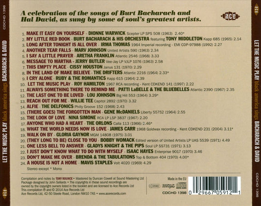 Let the Music Play: Black America Sings Bacharach & David cover art