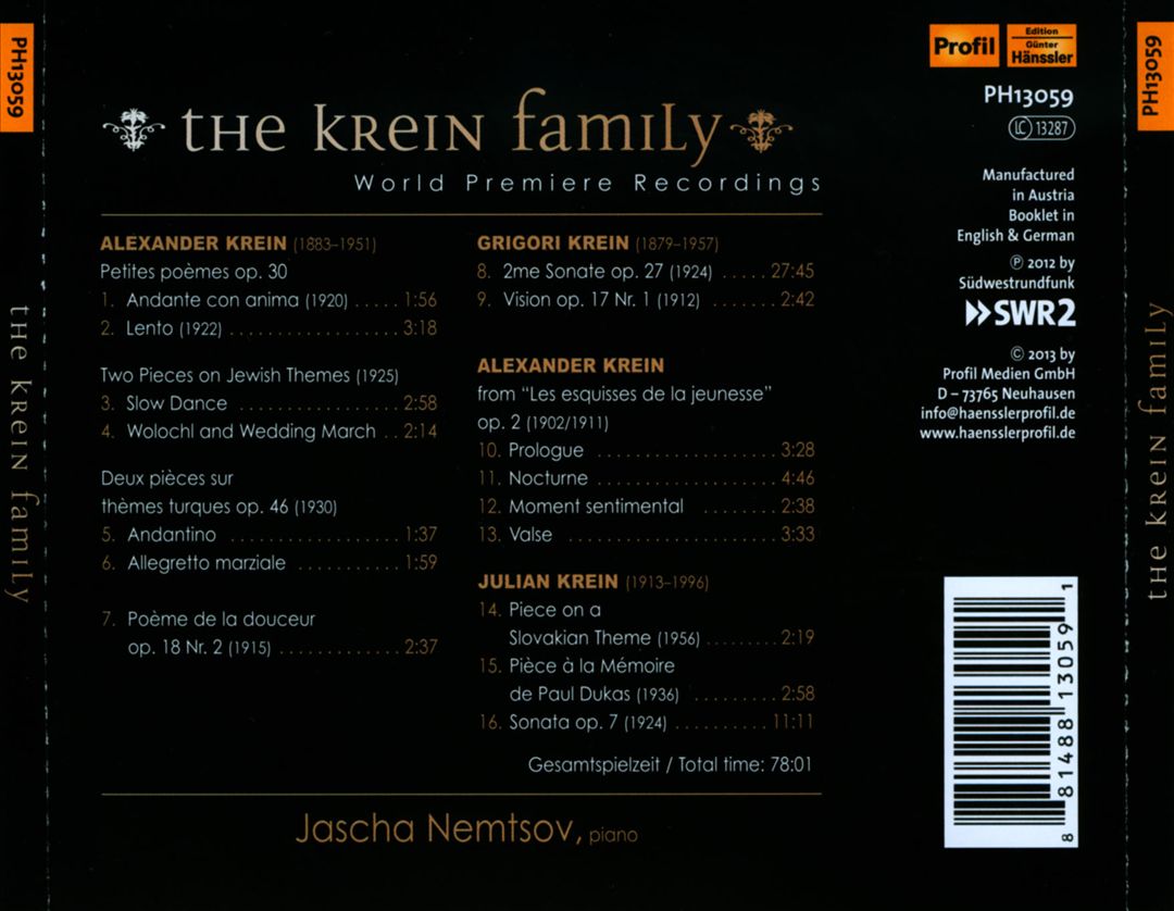 Krein Family cover art