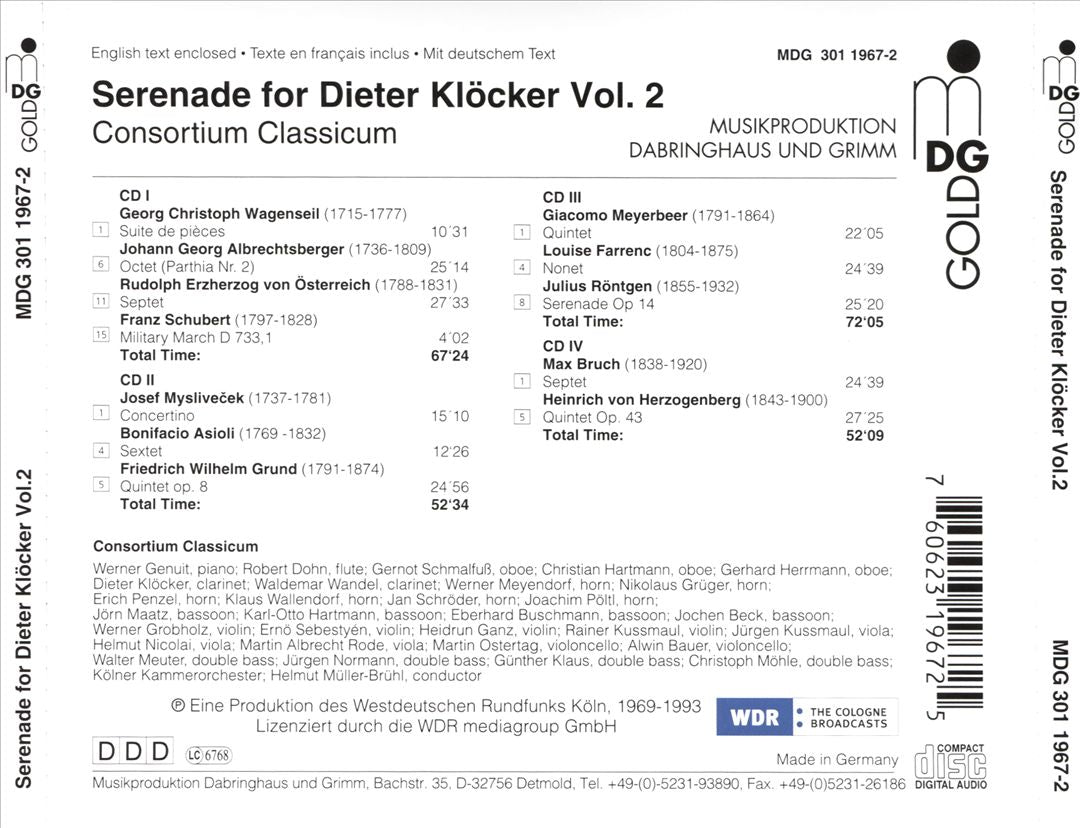 Serenade for Dieter Klöcker, Vol. 2 cover art