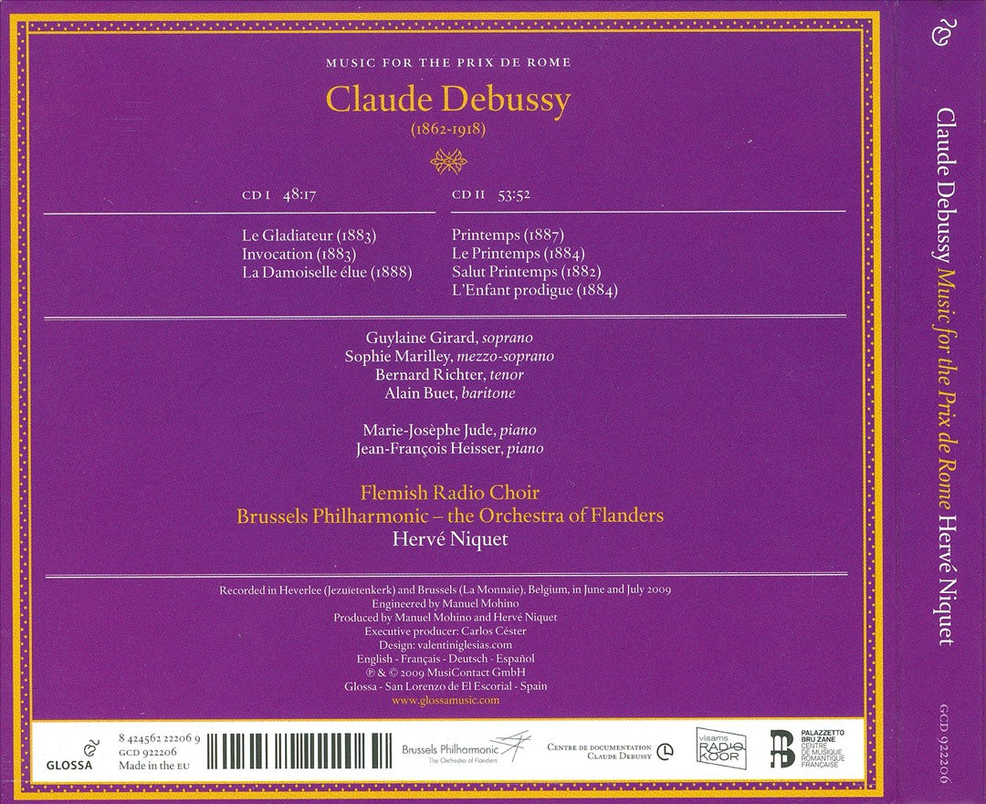 Claude Debussy: Music for the Prix de Rome cover art