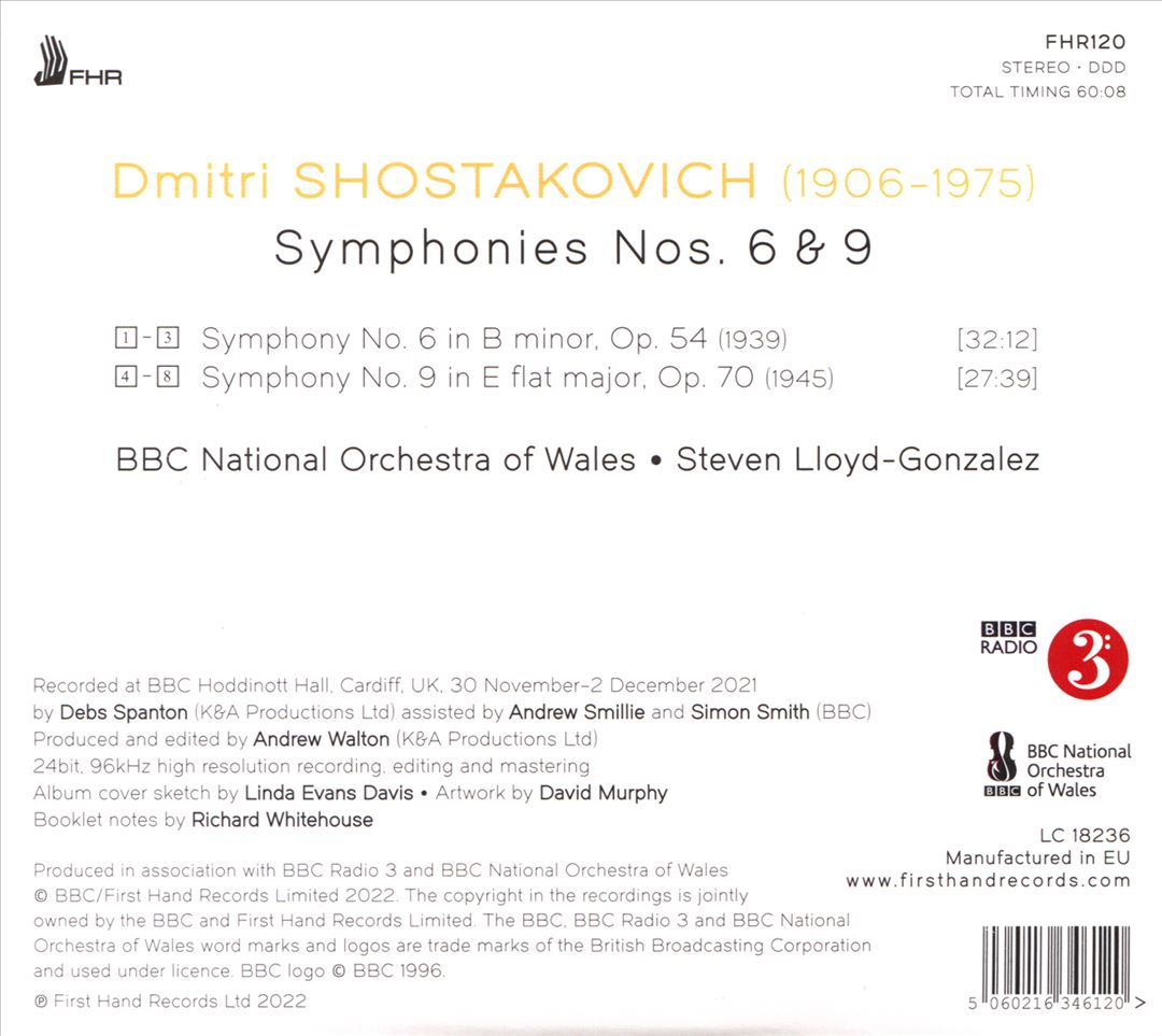 Shostakovich: Symphonies Nos. 6 & 9 cover art