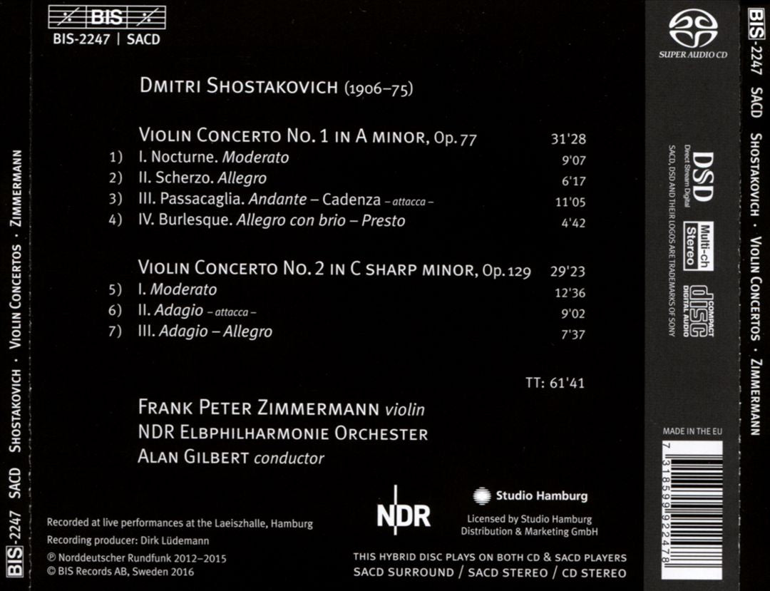 Shostakovich: Violin Concertos 1 & 2 cover art