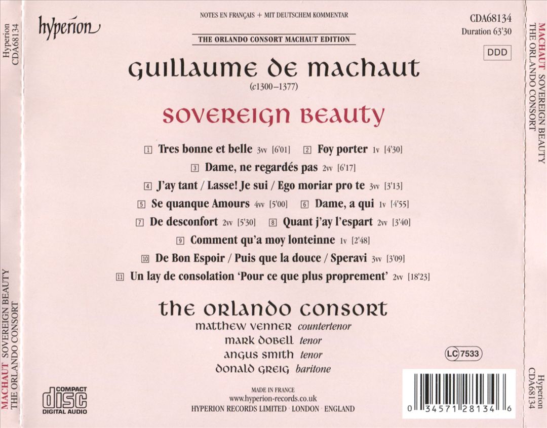 Machaut: Sovereign Beauty cover art