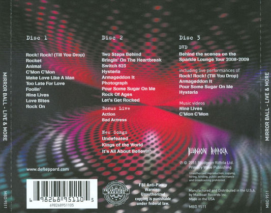Mirror Ball: Live & More cover art