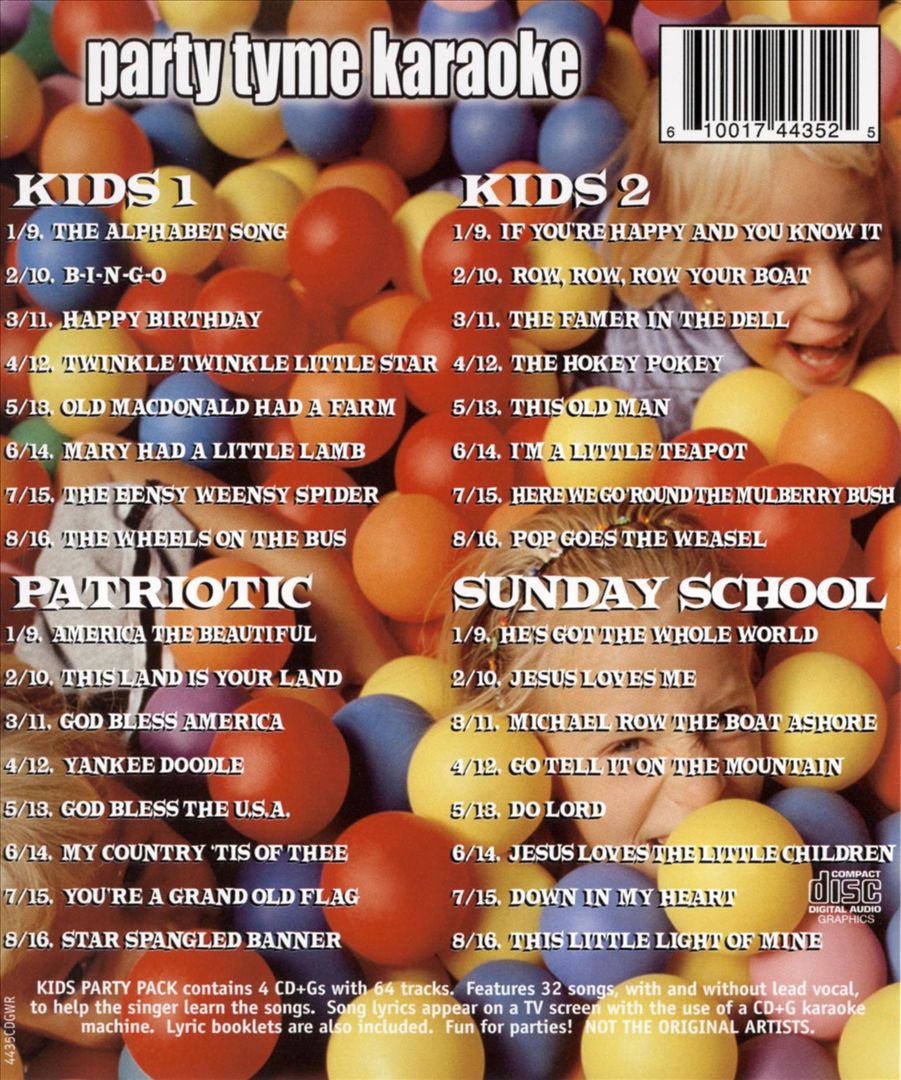 Party Tyme Karaoke: Kids Party Pack cover art