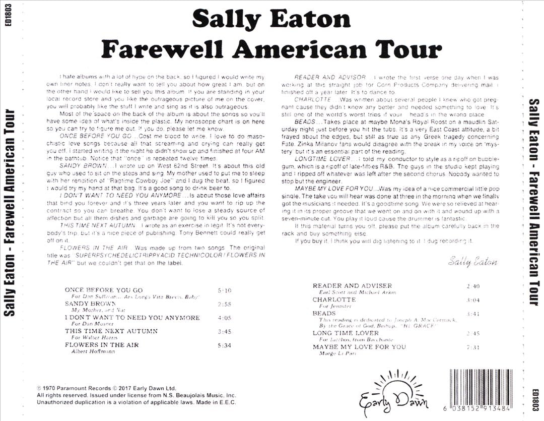Farewell American Tour cover art