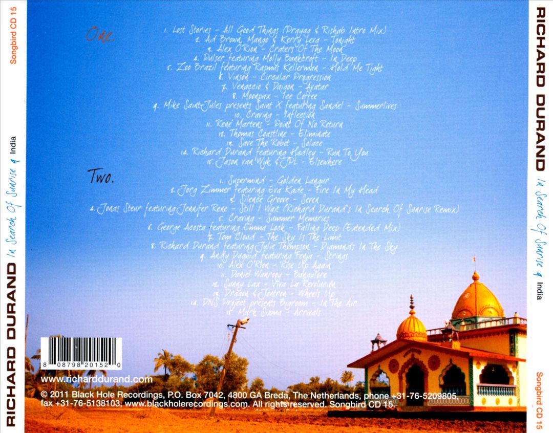 In Search of Sunrise 9 'India' cover art