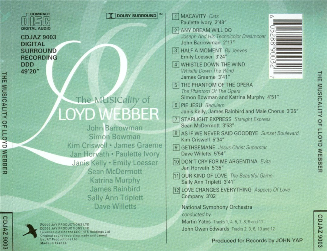 Musicality of Andrew Lloyd Webber cover art