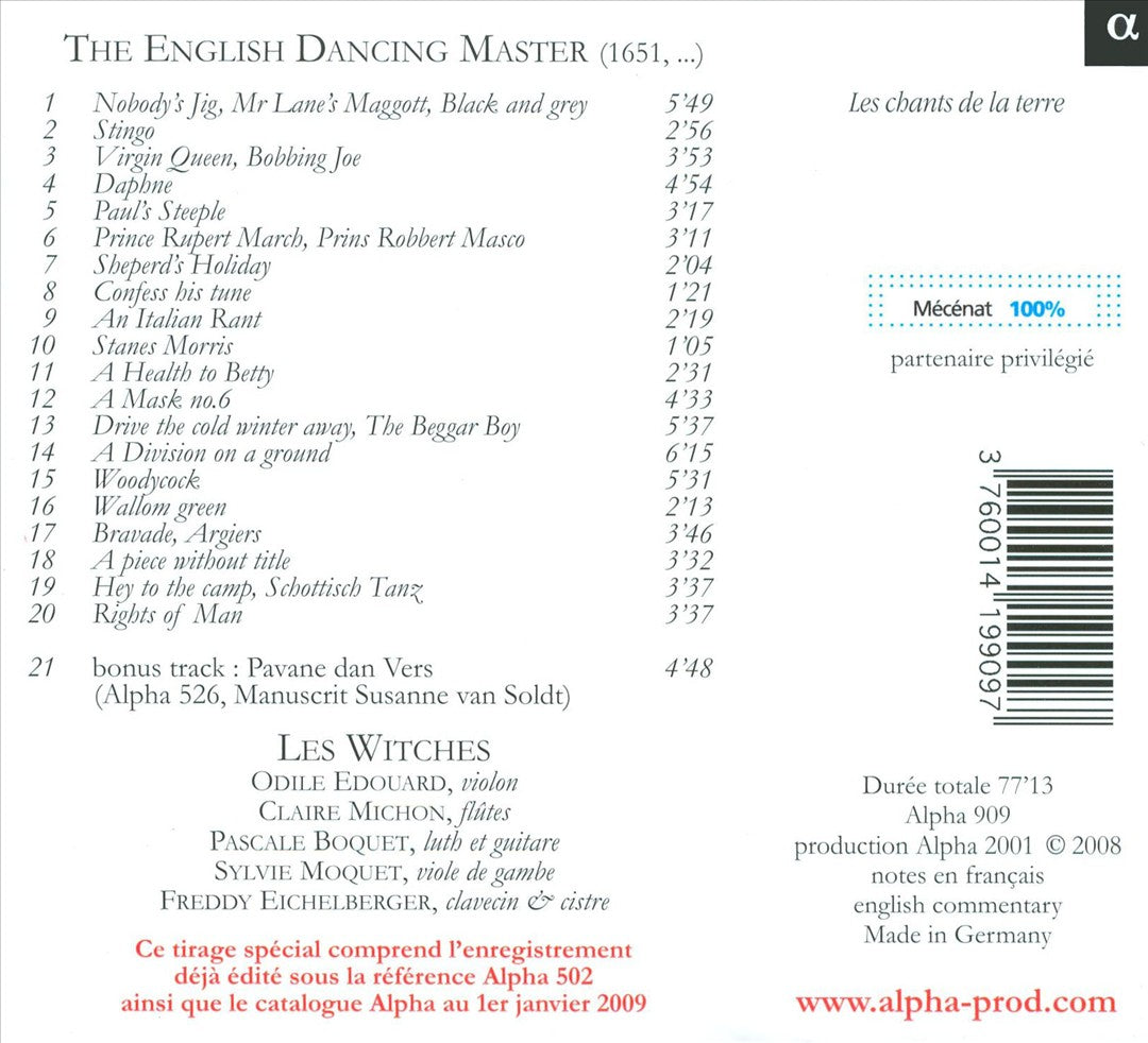 Nobody's Jig: Mr Playford's English Dancing Master [Bonus Track] cover art