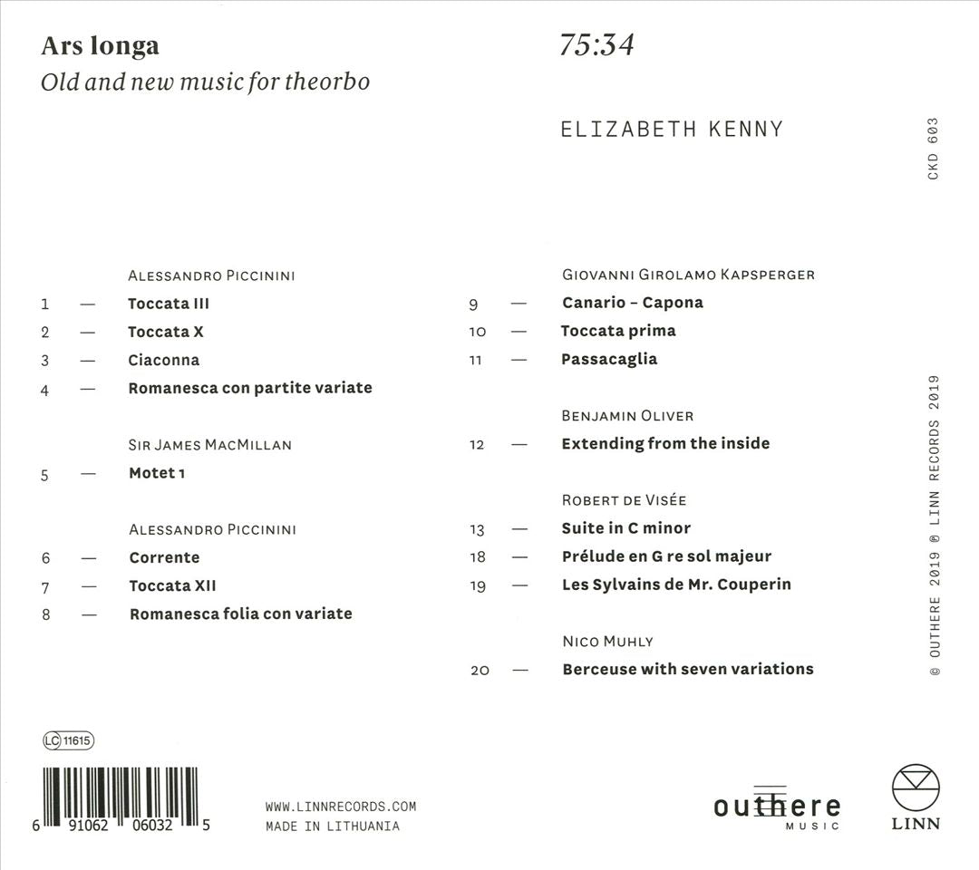 Ars longa: Old and new music for theorbo cover art