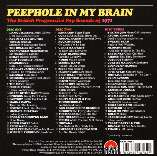 Peephole in My Brain: British Progressive Pop Sounds of 1971 cover art