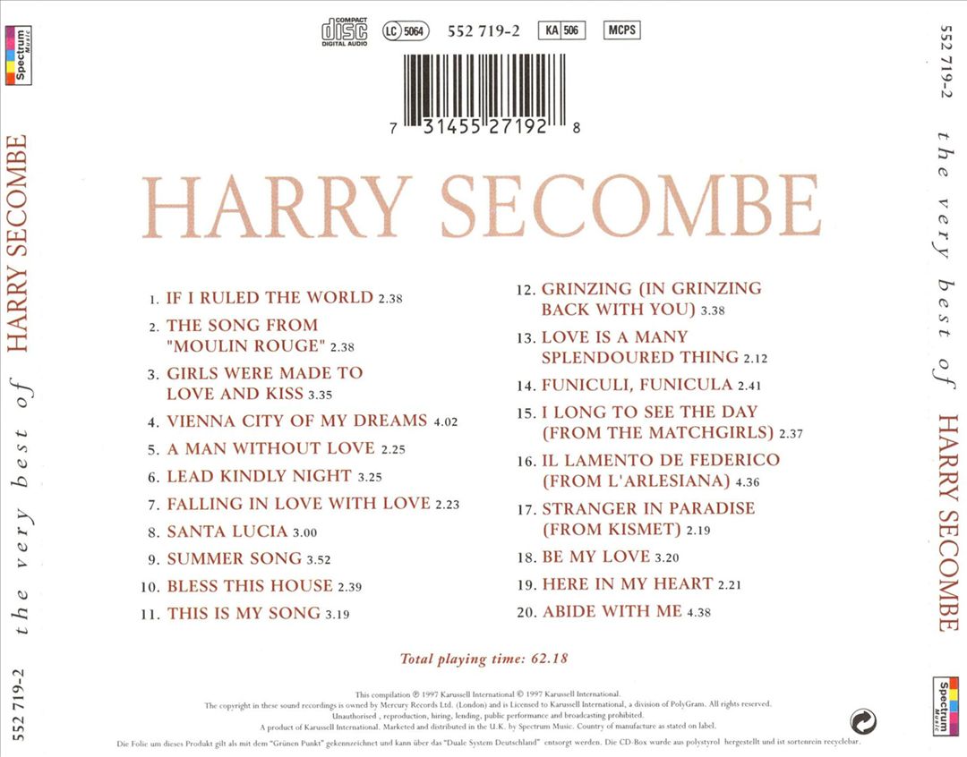 Very Best of Harry Secombe cover art