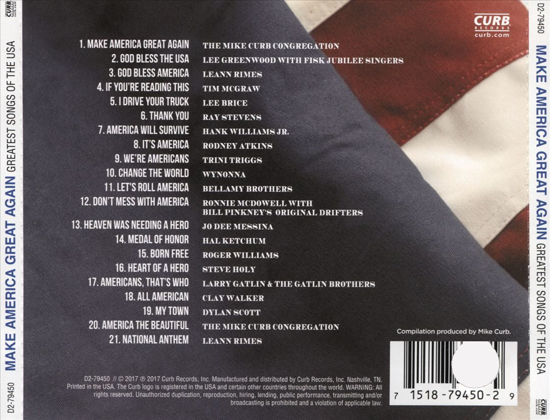Make America Great Again/Greatest Songs of the USA cover art