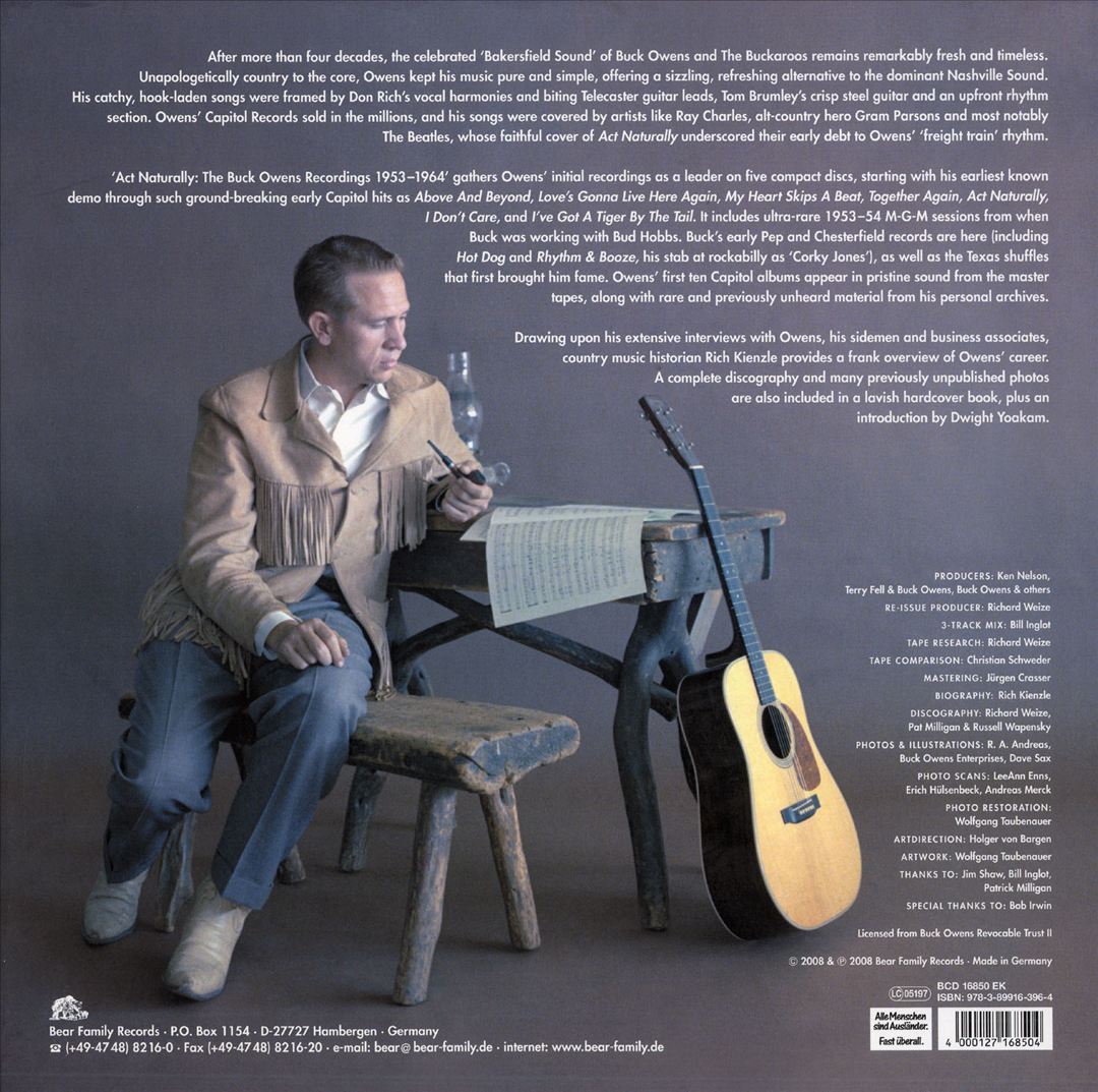 Act Naturally: The Buck Owens Recordings 1953-1964 cover art