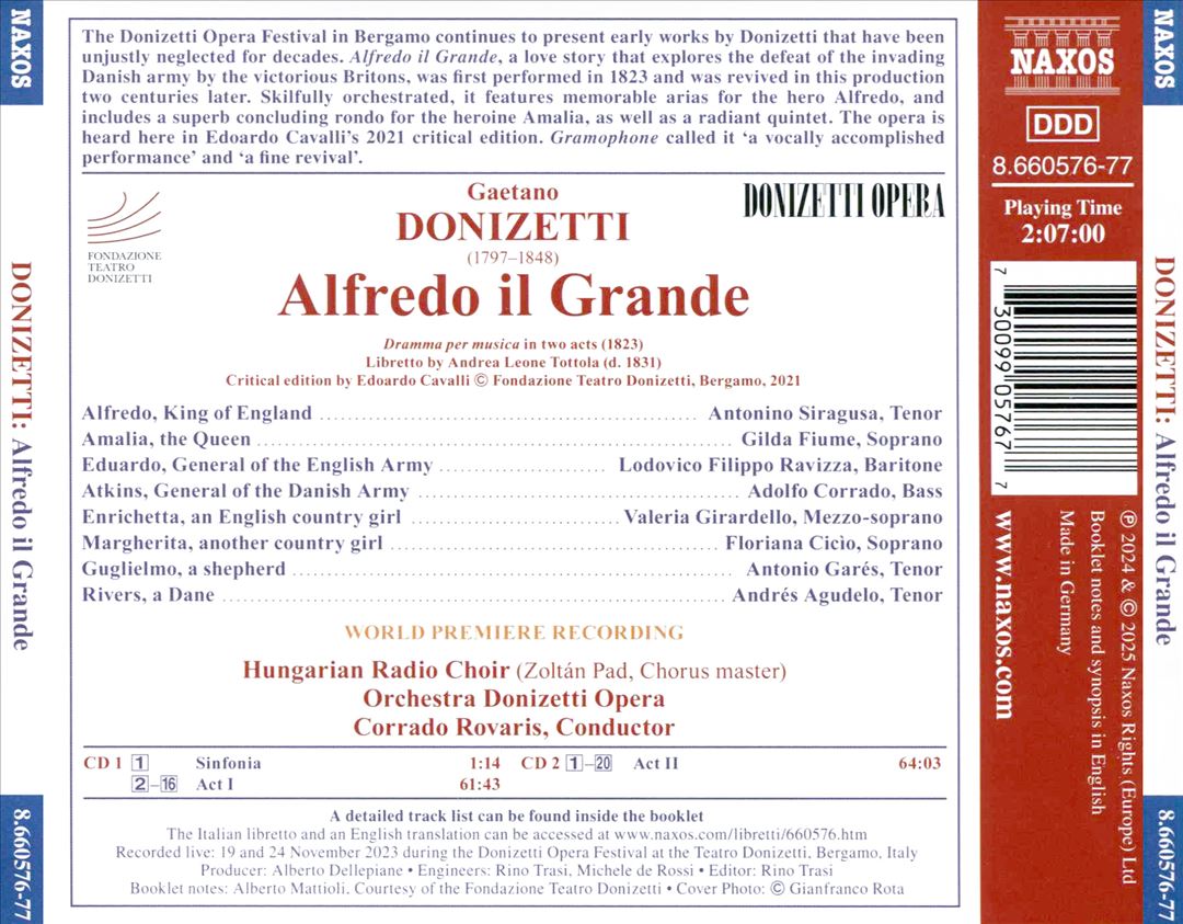 Donizetti: Alfredo il grande cover art