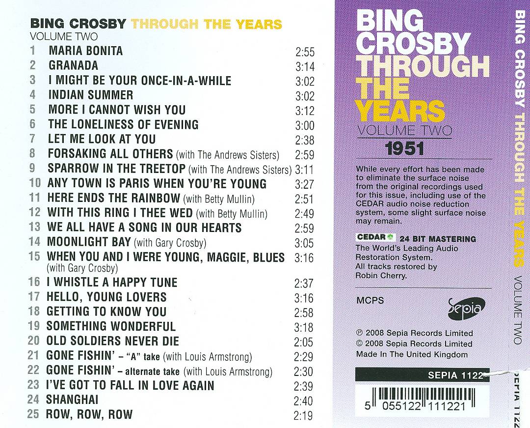 Through the Years, Vol. 2: 1951 cover art