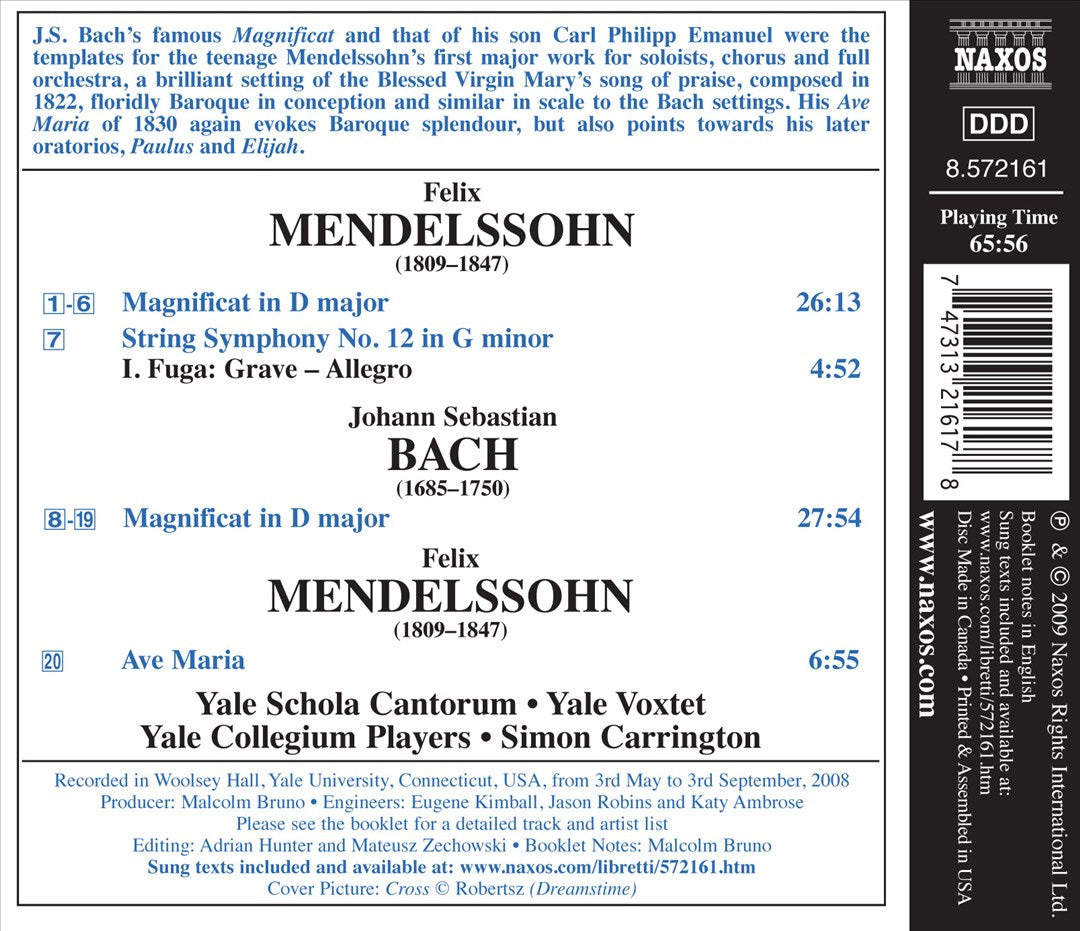 Mendelssohn, Bach: Magnificats in D major cover art