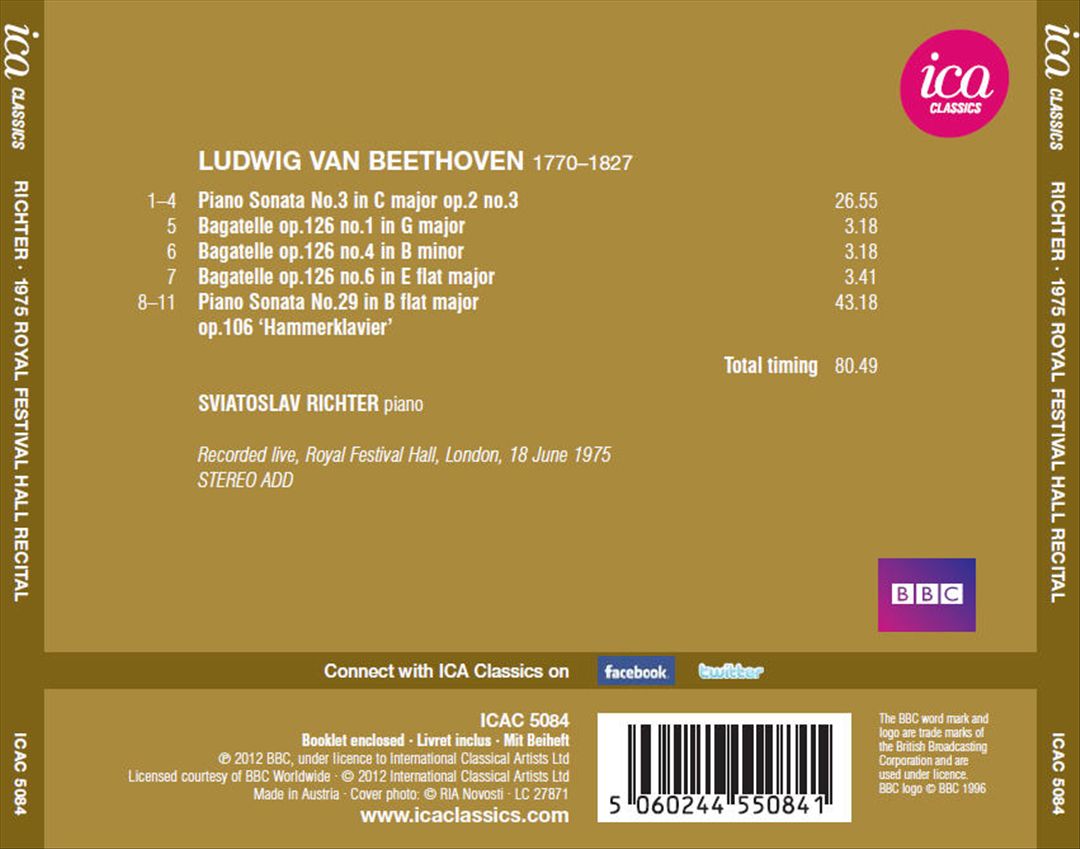 Beethoven: Piano Sonata No. 3; Bagatelles; Piano Sonata No. 29 "Hammerklavier" cover art