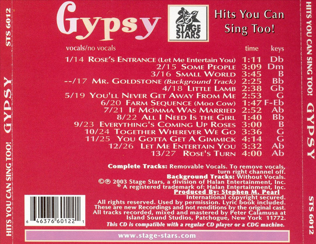 Karaoke from the Hit Broadway Musical Gypsy cover art