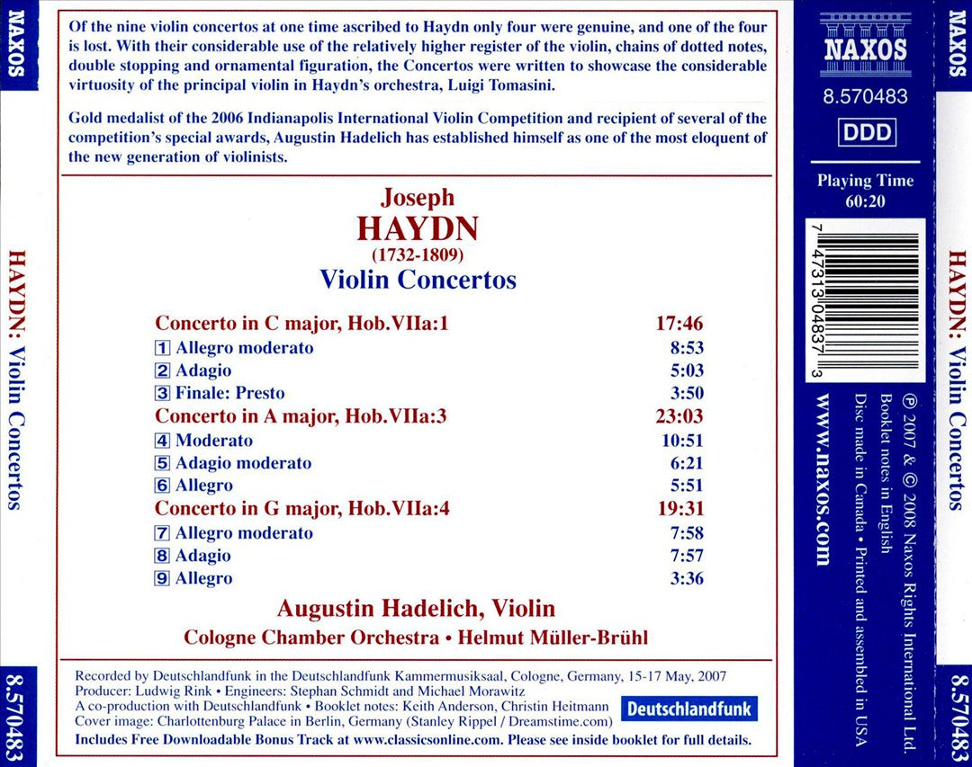 Haydn: Violin Concertos cover art