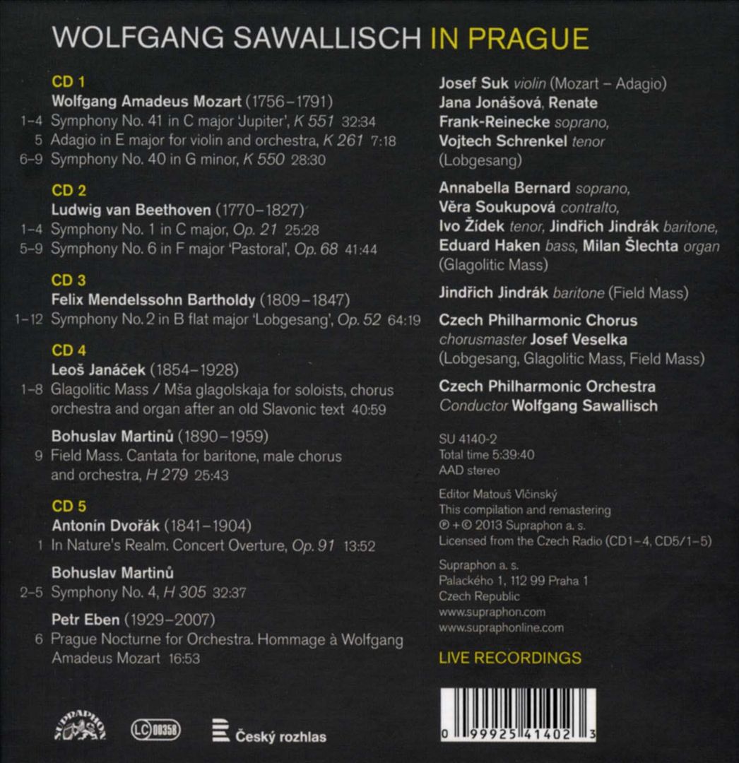 Wolfgang Sawallisch in Prague cover art