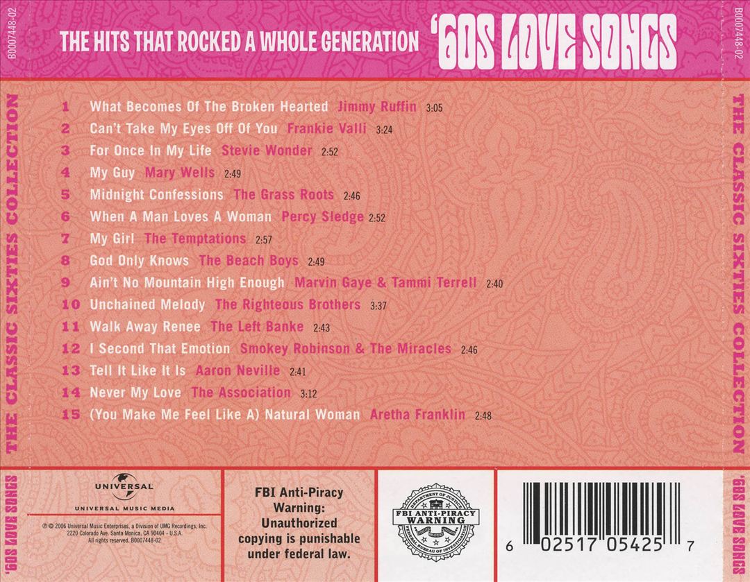Classic Sixties Collection: Love Songs cover art