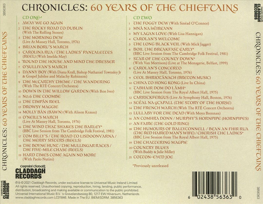 Chronicles: 60 Years of the Chieftains cover art
