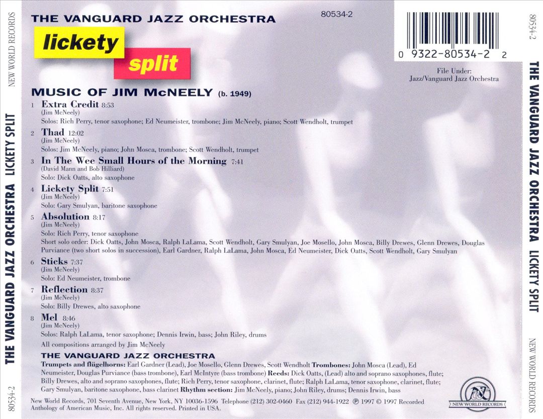 Lickety Split: The Music of Jim McNeely cover art