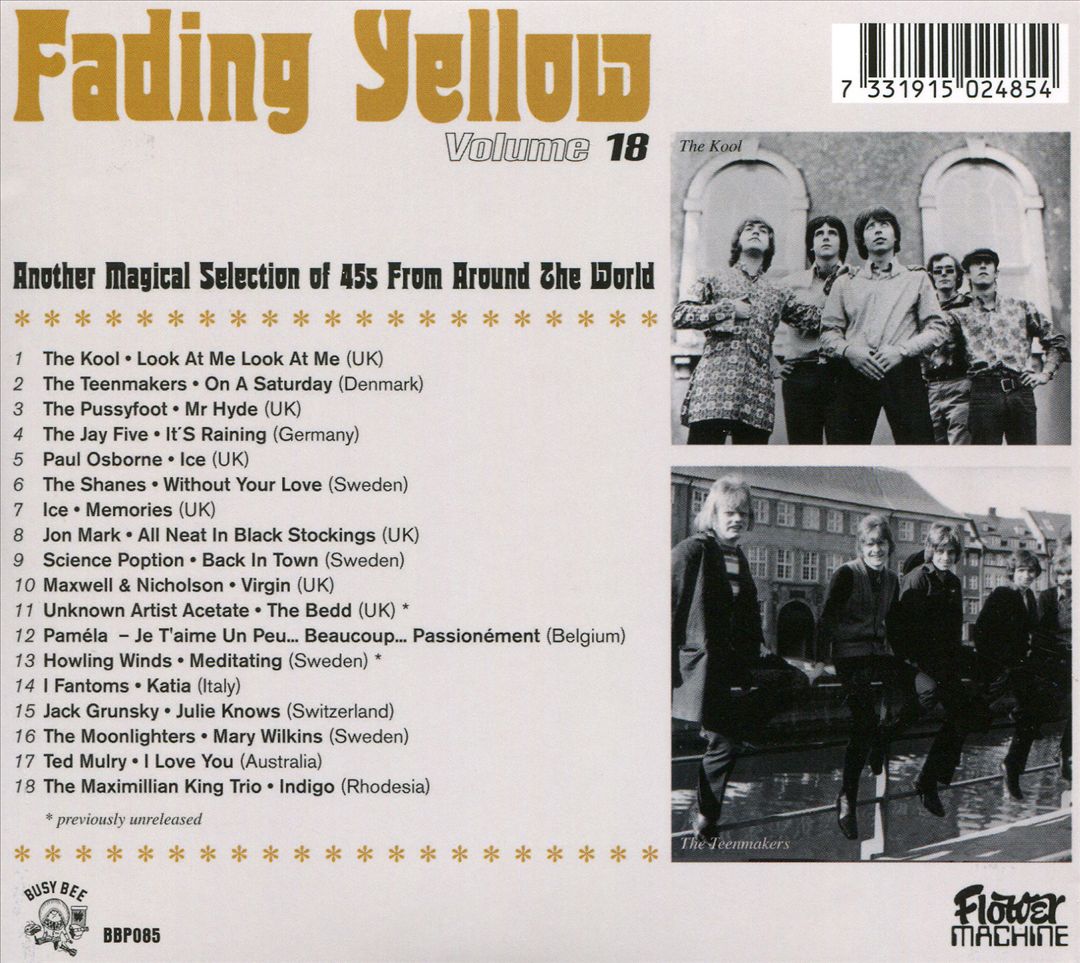 Fading Yellow, Vol. 18 cover art