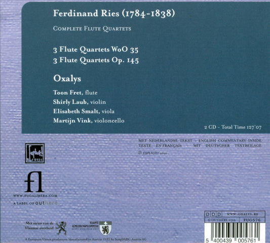 Ferdinand Ries: Complete Flute Quartets cover art