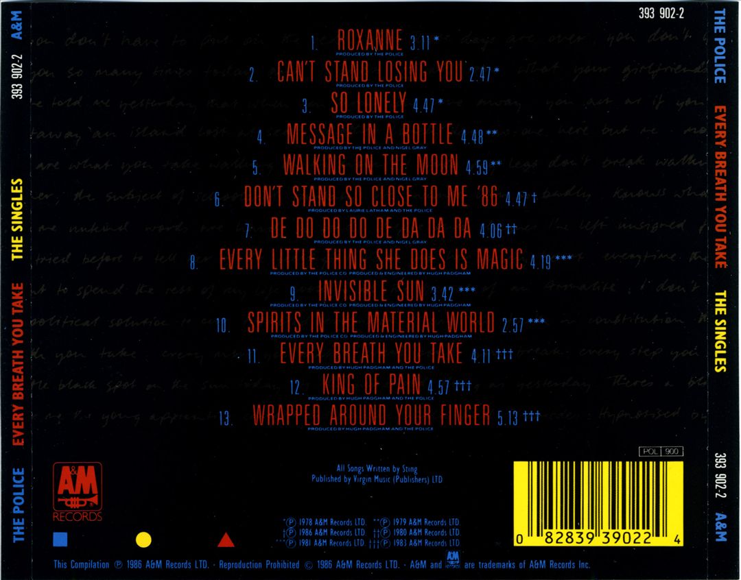 Every Breath You Take: The Singles [Bonus Track] cover art