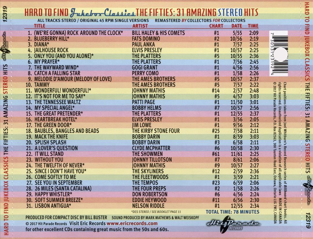 Hard to Find Jukebox Classics: The Fifties: 31 Amazing Stereo Hits cover art