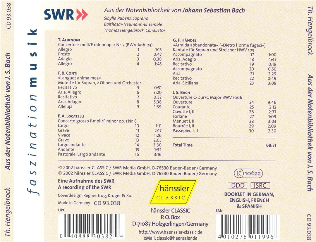 From the Music Library of Johann Sebastian Bach, Vol. 1 cover art