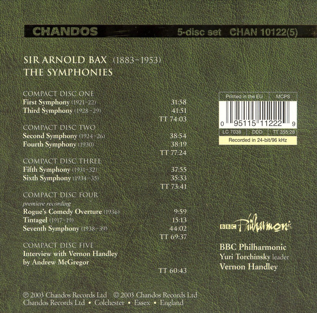 Bax: The Symphonies [Box Set] cover art