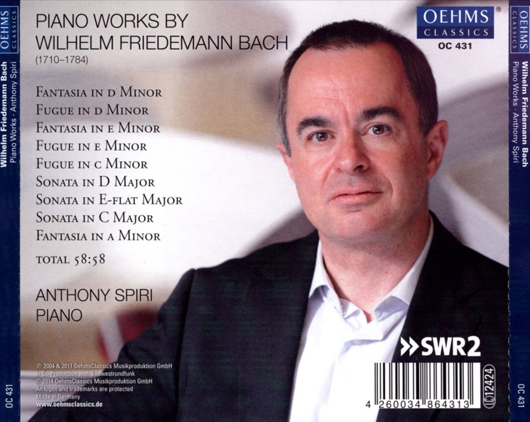 Piano Works by W.F. Bach cover art
