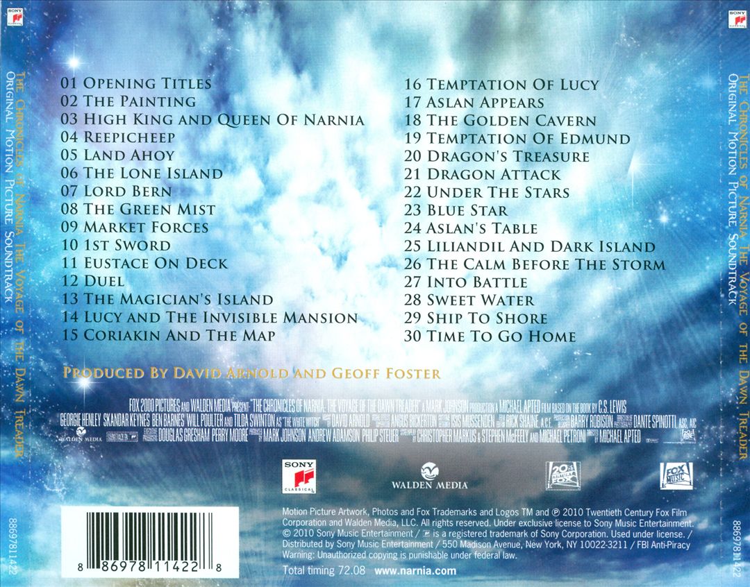 Chronicles of Narnia: The Voyage of the Dawn Treader [Original Motion Picture Soundtrack] cover art