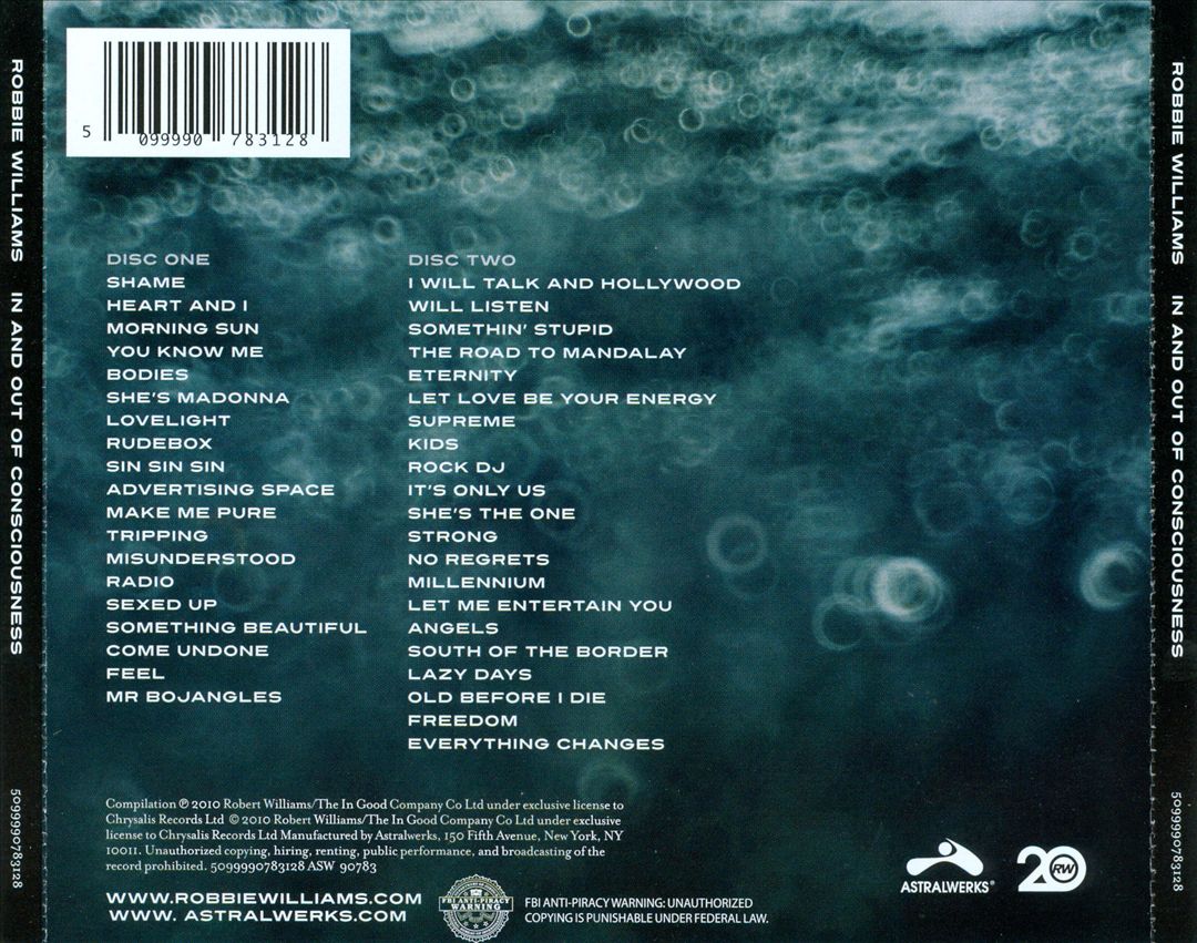 In and Out of Consciousness: Greatest Hits 1990-2010 cover art