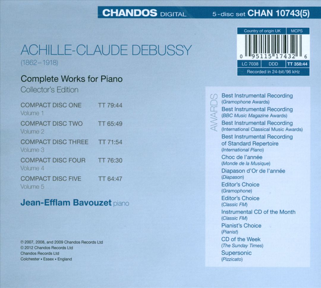 Debussy: Complete Works for Piano [Collector's Edition] cover art