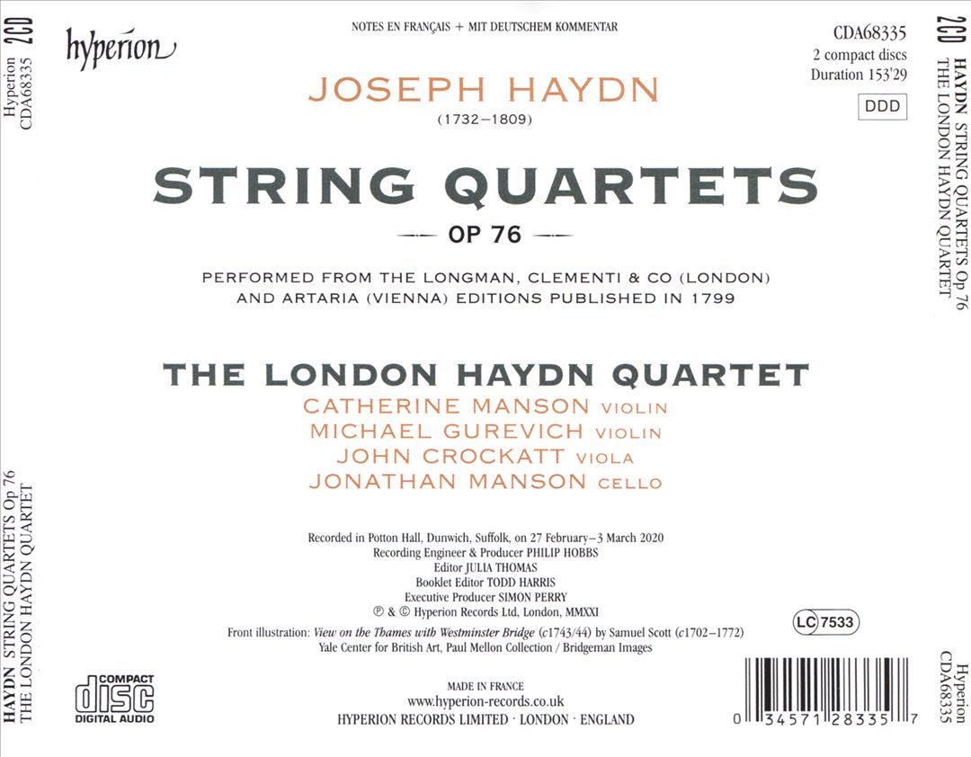 Haydn: String Quartets Op. 76 cover art