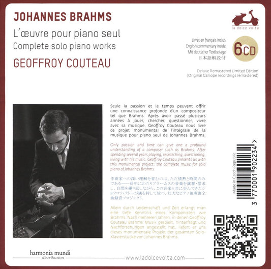 Brahms: L'Oeuvre pour Piano Seul cover art