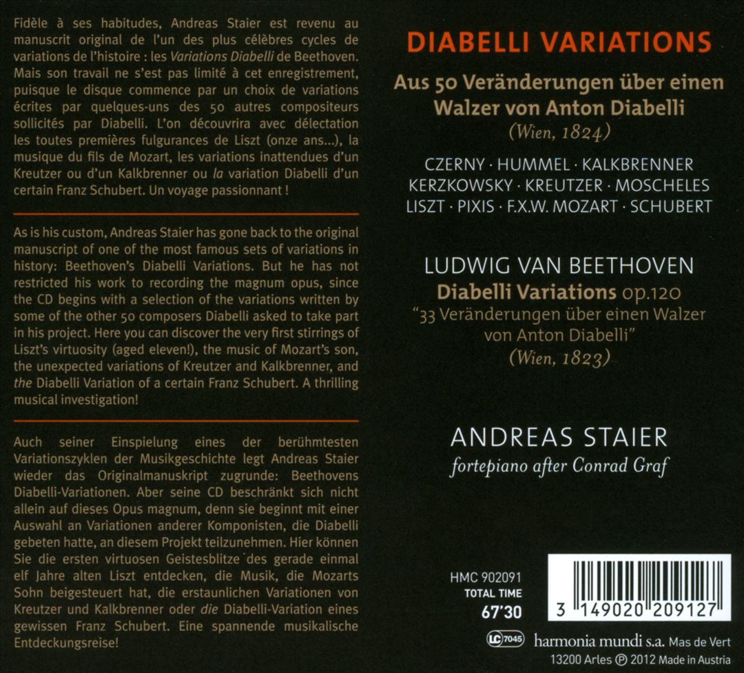 Beethoven: Diabelli Variations cover art