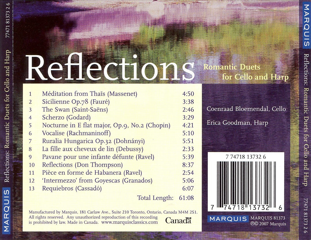 Reflections: Romantic Duets for cello & harp cover art
