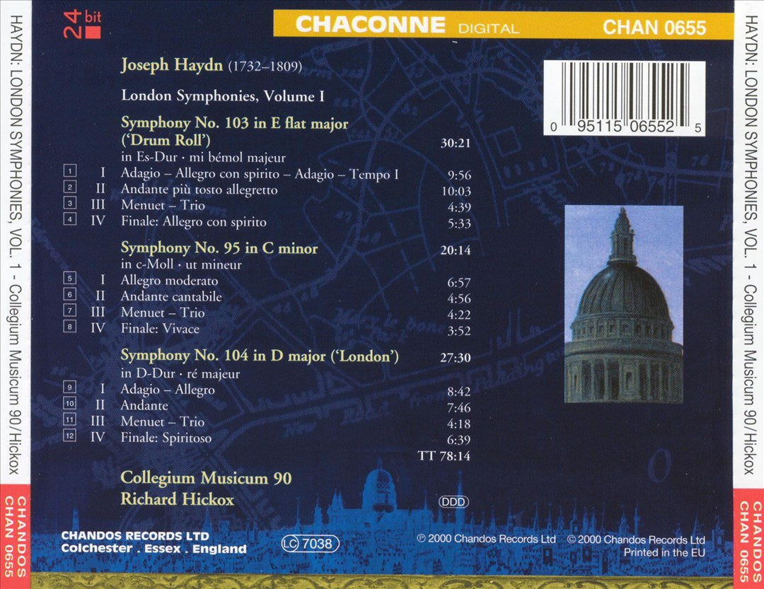 Haydn: London Symphonies, Vol. 1 cover art
