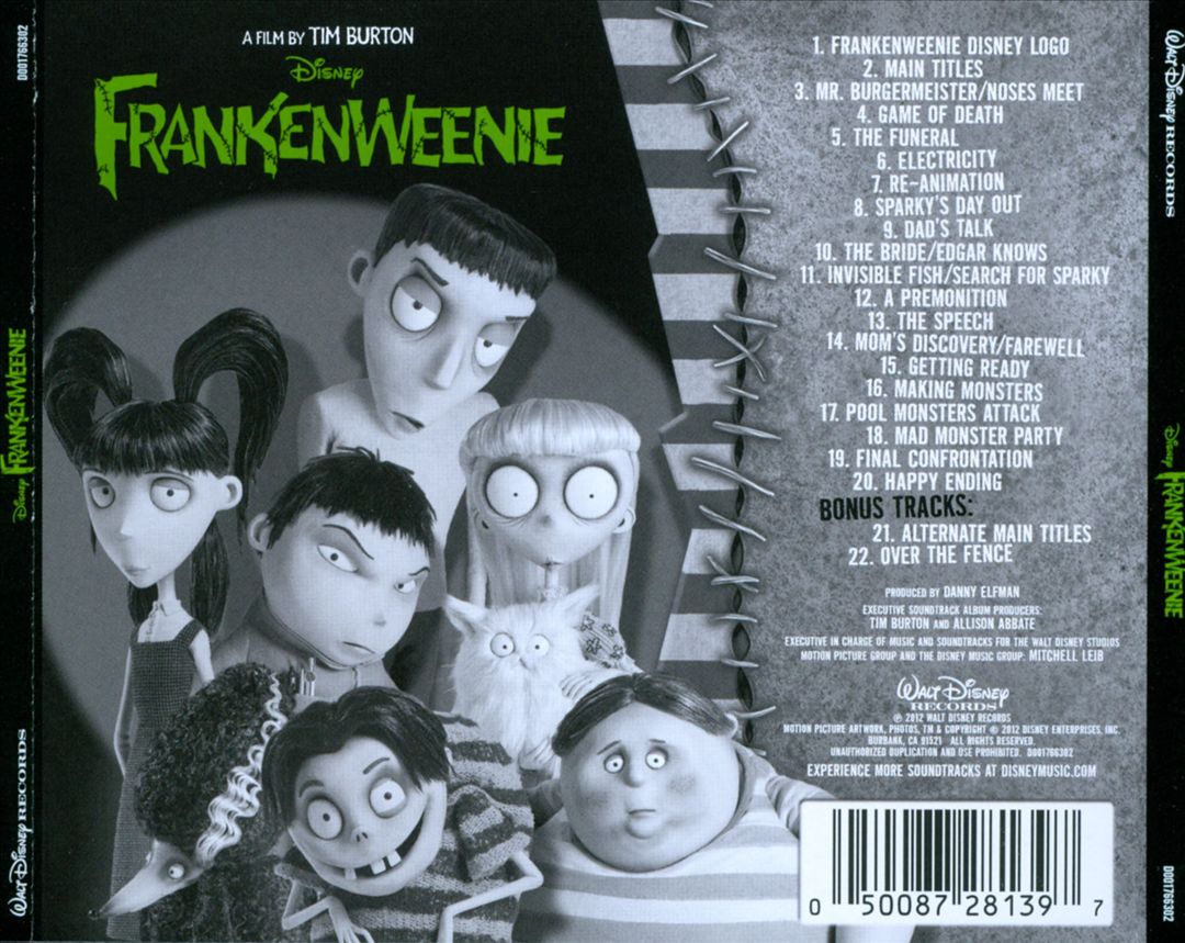 Frankenweenie [Original Score] cover art