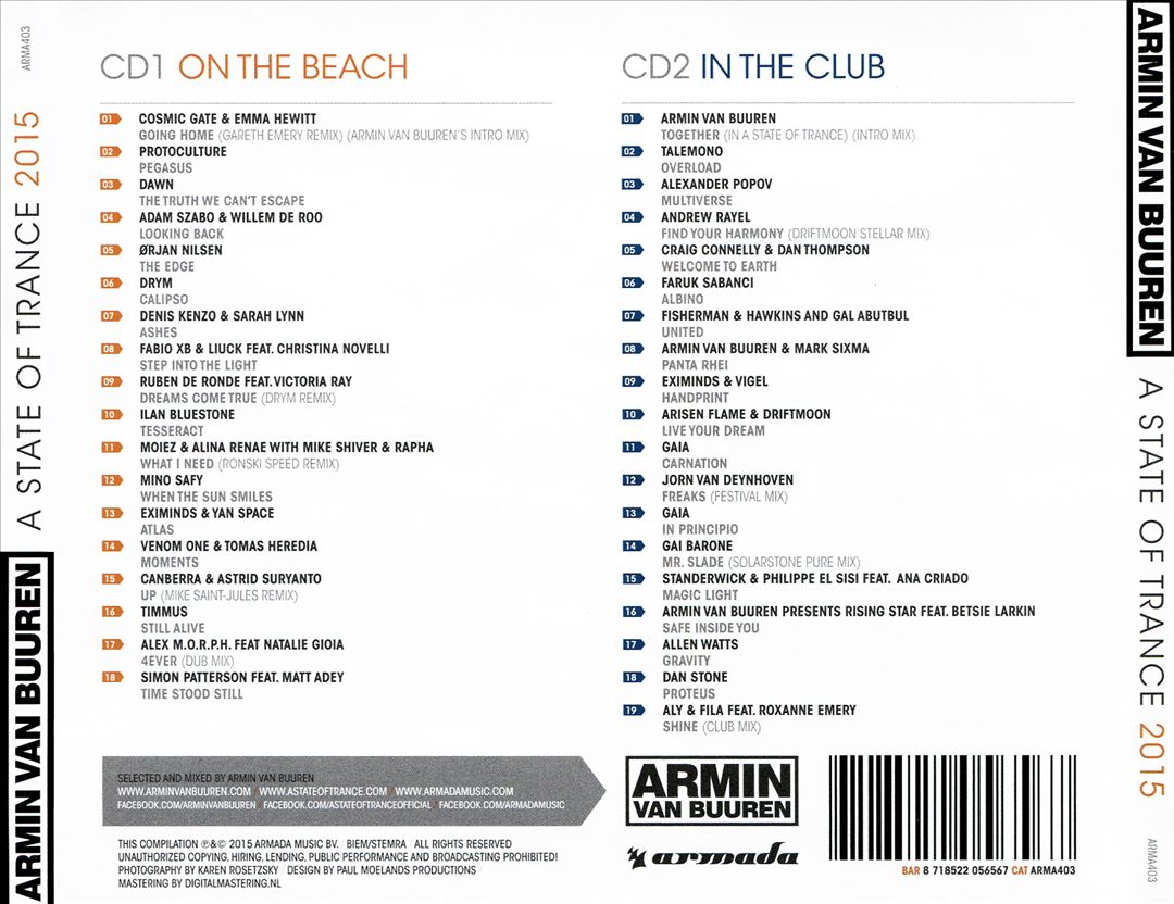 State of Trance 2015 cover art
