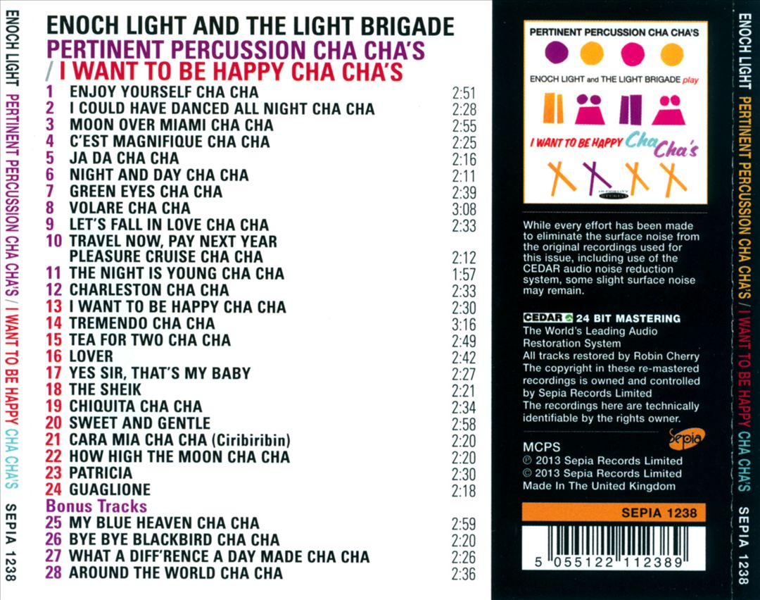 Pertinent Percussion Cha Cha's/I Want to Be Happy Cha Cha's cover art