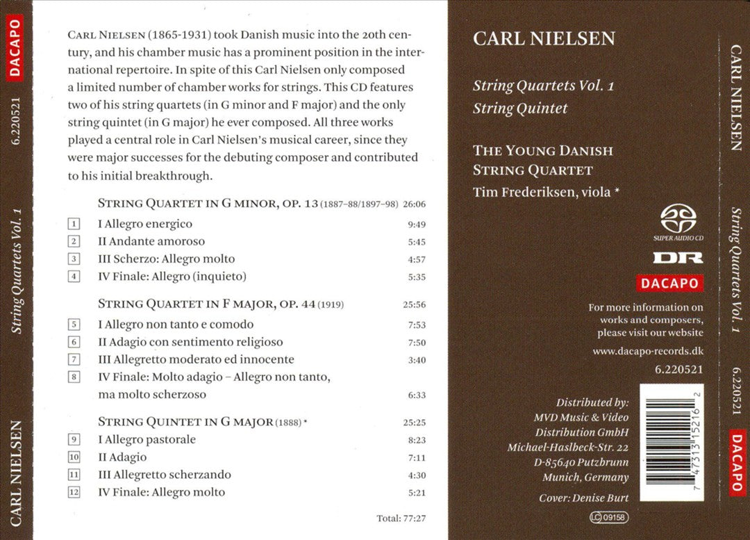 Nielsen: String Quartets, Vol. 1  cover art