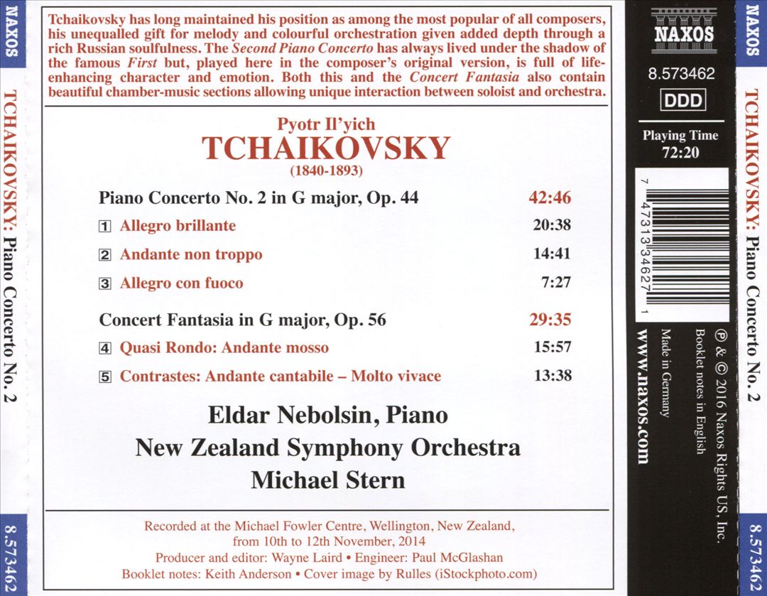 Tchaikovsky: Piano Concerto No. 2; Concert Fantasia cover art
