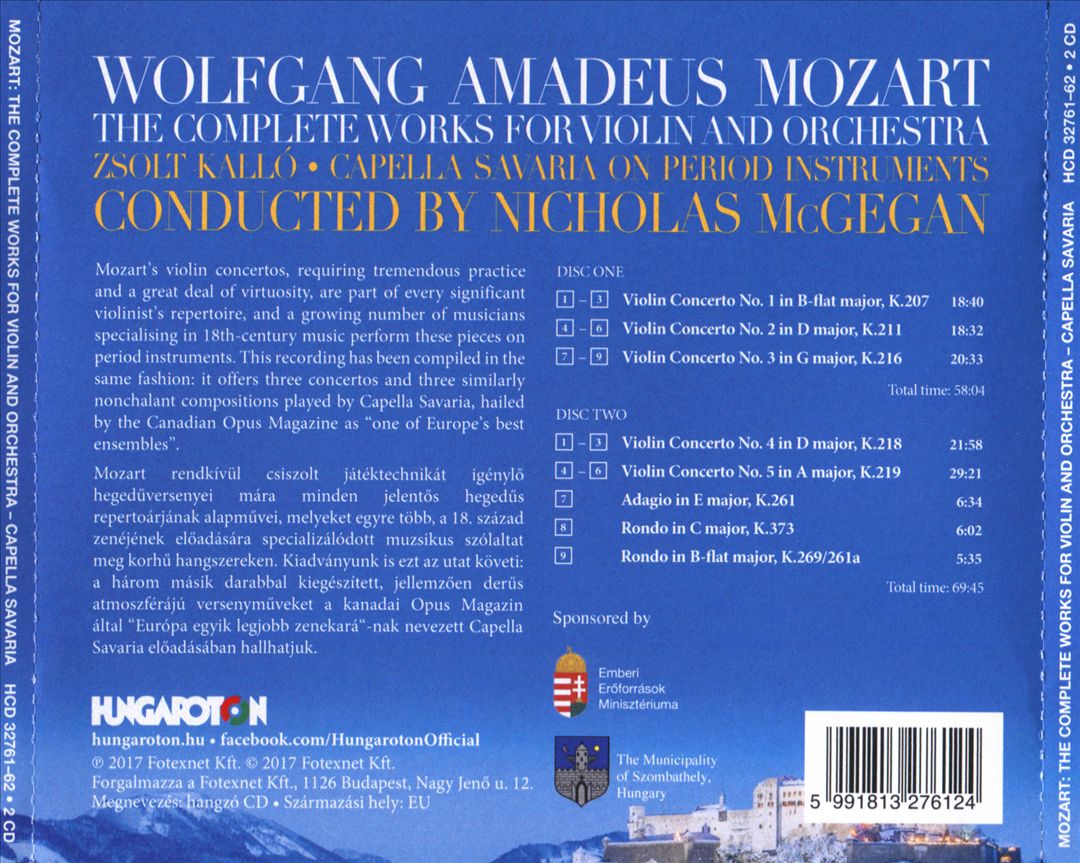 Mozart: The Complete Works for Violin and Orchestra cover art