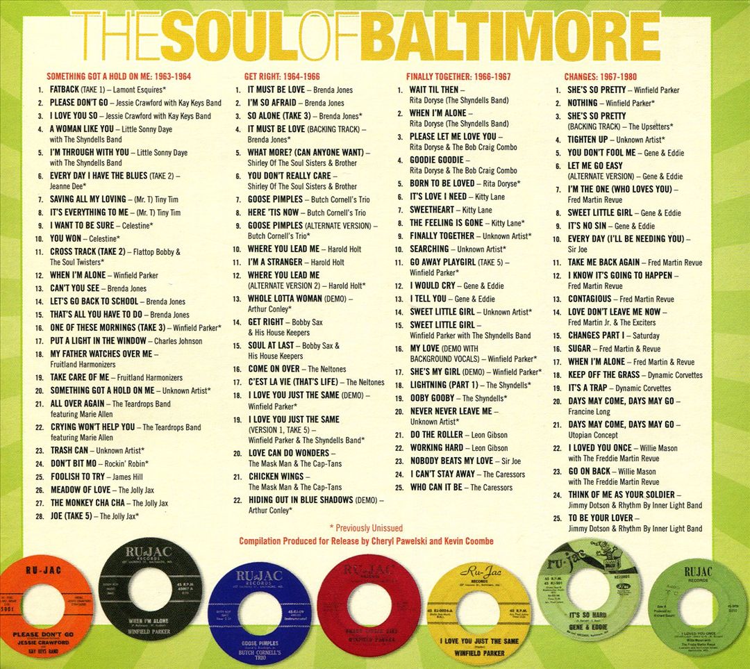 Soul of Baltimore: The Ru-Jac Records Story 1963-1980 cover art